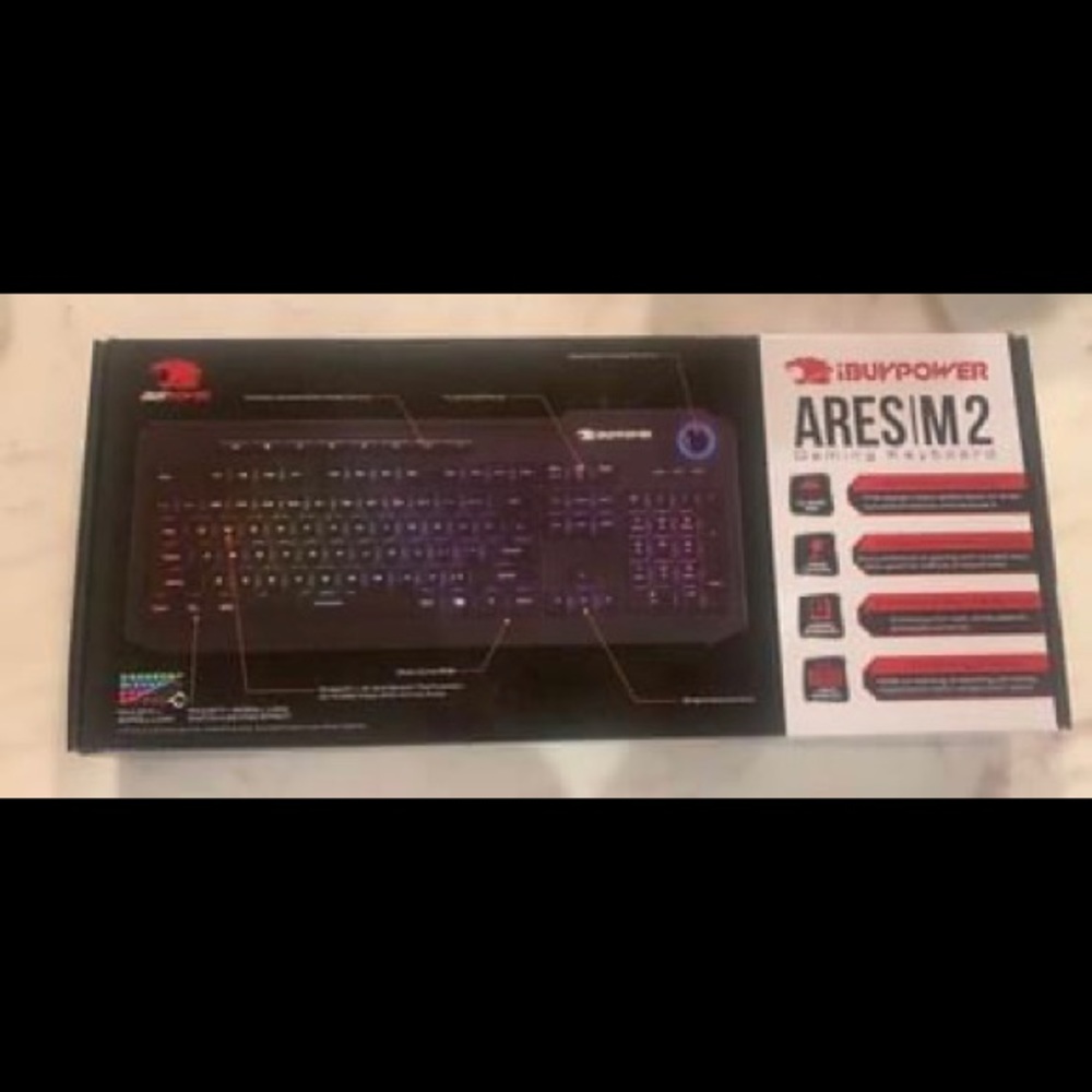 NIB iBuyPower Ares M2 Gaming Keyboard and mouse